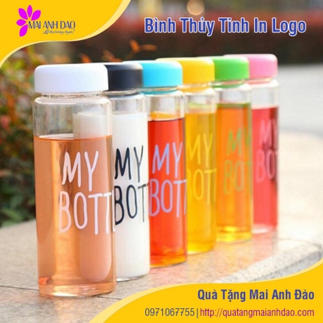Bình Thủy Tinh In Logo