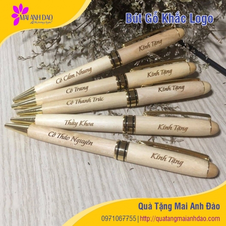 Bút Gỗ Khắc Logo Quảng Cáo
