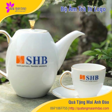 Bộ Ấm Trà In Logo