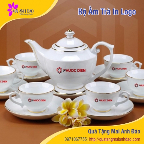 Bộ Ấm Trà In Logo
